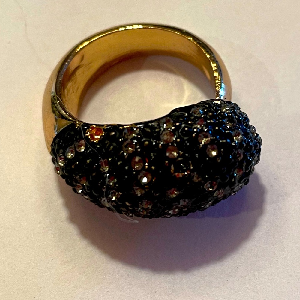Cinderella Black crystal cocktail ring!